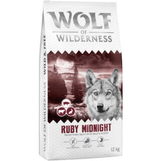 Wolf of Wilderness "Ruby Midnight" Rind & Kaninchen - getreidefrei - Sparpaket: 2 x 12 kg neue Rezeptur