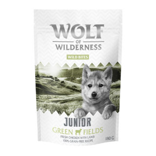 Wolf of Wilderness Snack - Junior Wild Bites 180 g - Mix: 1x Green Fields, 1x Leafy Willows