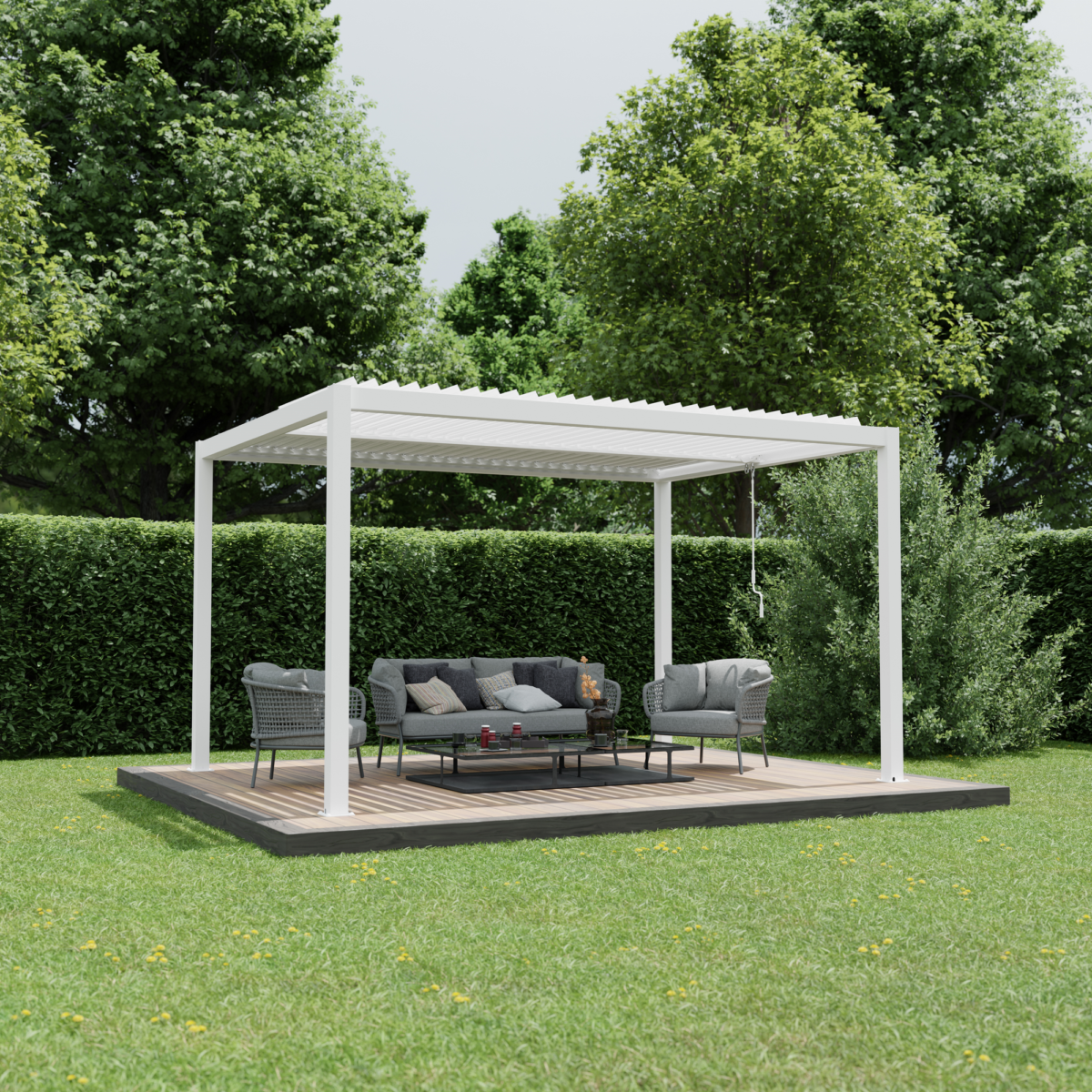 Ximax Pergola 'Shade' weiß 395 x 230 x 290 cm